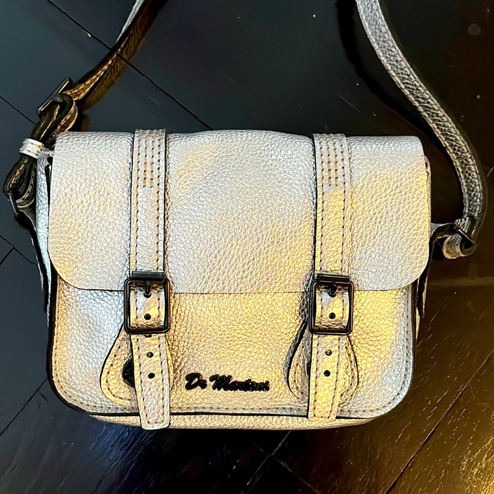 Dr Martens 7” crossbody, silver purses